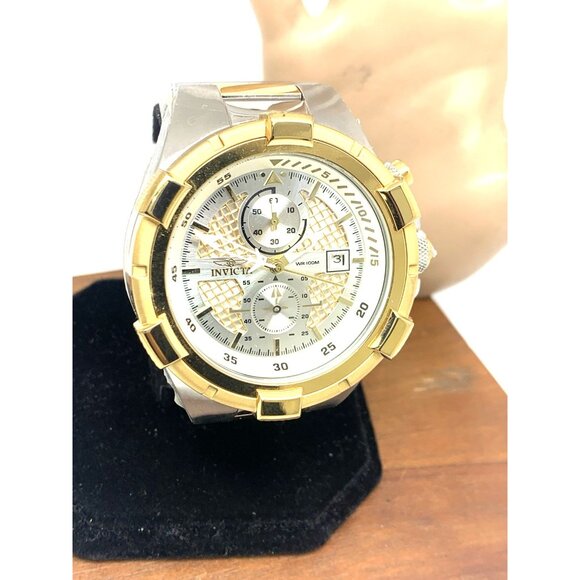 Invicta Men's Watch 28120 Aviator Chronograph Quartz Two Tone Stainless Steel - Picture 14 of 15